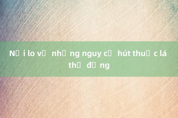 Nỗi lo về những nguy cơ hút thuốc lá thụ động