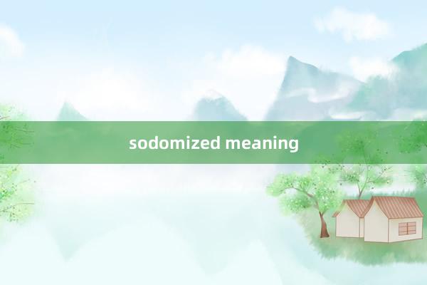 sodomized meaning